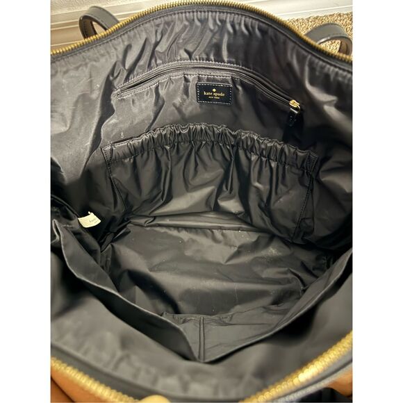 Kate Spade Women's Adaira Wellesley Polka Dot Diaper Tote Bag Black White Large - Picture 3 of 8